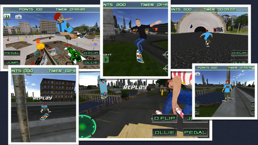 【免費遊戲App】Skateboarding 3D Free Top Skater Action Board Game-APP點子