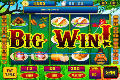 A Thanksgiving Dinner Party in the House of Fun Casino - Jackpot Dozer & Top Slots Free screenshot 2