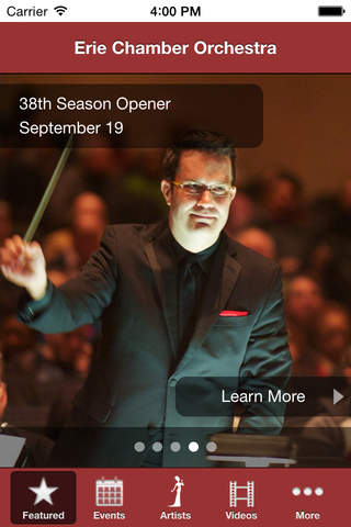 Erie Chamber Orchestra Mobile screenshot 2