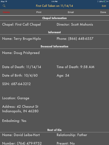 Funeral First Call screenshot 3