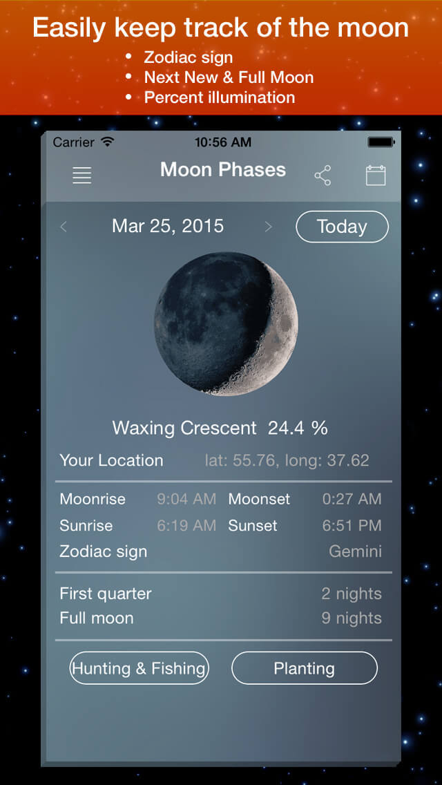 App Shopper: Moon Phase Calendar (Weather)