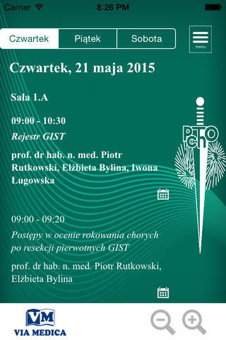 XXI Zjazd Polskiego Towarzystwa Chirurgii Onkologicznej screenshot 2