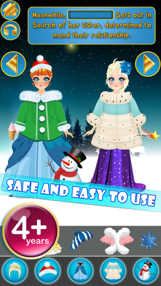 【免費遊戲App】My Own Virtual World Snow Land Princess Dress Up Story Book - Free App-APP點子