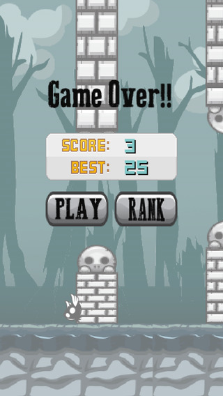 【免費遊戲App】Flappy Skull- The Scary Version!!-APP點子