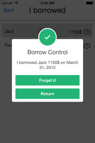 Borrow Control screenshot 4