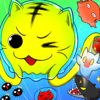 Nyan-Jelly  Get & Float  ***free, cat, cute, characters, swing, in the ocean, for decoration*** LOGO-APP點子