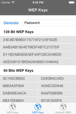 Wi-Fi Pass - WPA/WEP Keys screenshot 2