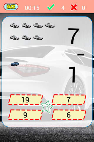 Easy Math Game Super Car Maserati Version screenshot 2