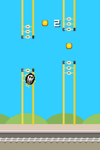 Dumb Jump Tappy - Endless Arcade Escape Jump Avoid Electric Pipes. screenshot 3
