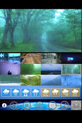 Rainy scenery and sound of rain and music"Rain cafe Relax HD Lite" screenshot 2