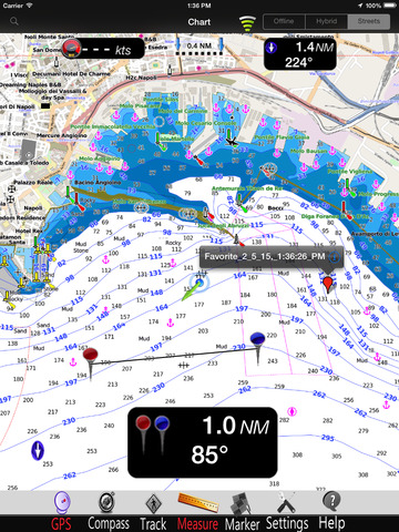 Lazio to Campania GPS Nautical charts pro