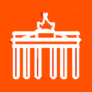 Berlin travel guide. Orange Arrow. LOGO-APP點子