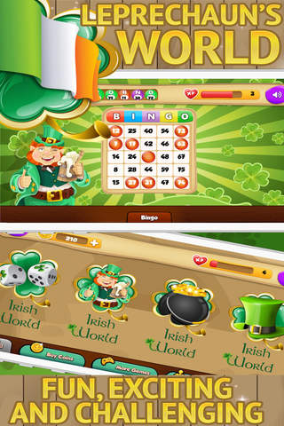 Leprechaun's Bingo World Pro - A Lucky Number Casino Partyland Board Game screenshot 2