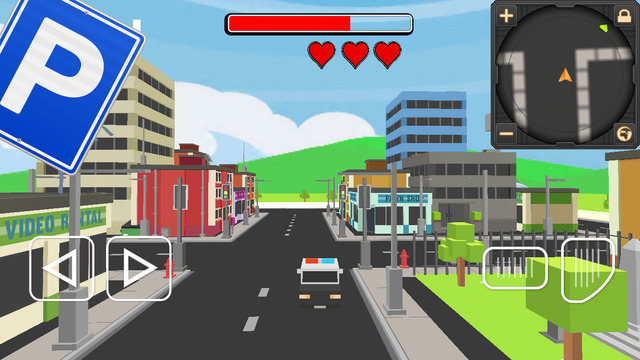 Car-Toon Pixel City Park-ing Sim-ulator Driving School Lite