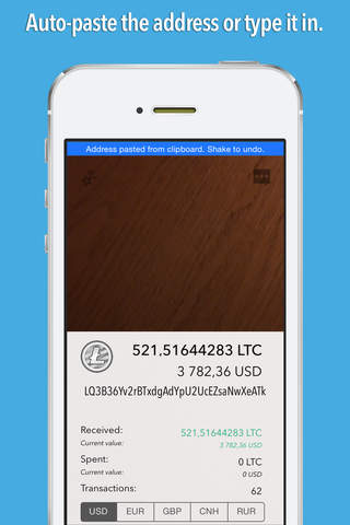 BitScanner - QR-code wallet scanner for Bitcoin, Litecoin and Peercoin screenshot 3