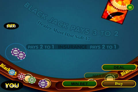 21 Classic Blackjack Fun Stake Casino - Win Lucky Fortune at My-vegas & Texas Journey Games Free screenshot 4