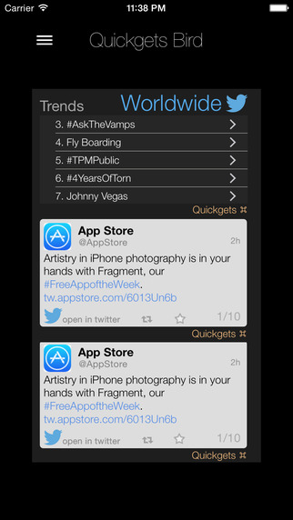 【免費社交App】Quickgets Bird - Widgets for Twitter-APP點子