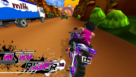 【免費遊戲App】Risky Rider 3D -Free ( Motor Bike Stunts and Racing Game for Boys / Girls )-APP點子