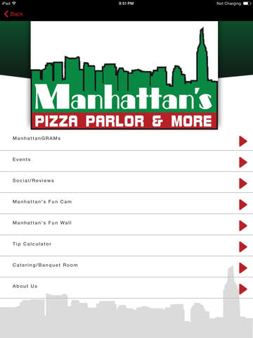 Manhattans Pizza Parlor & More HD screenshot 3