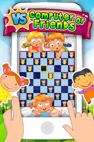 Kids Checkers " Childrens Girls and Boys learning Board Puzzle Funny World Edition " screenshot 3