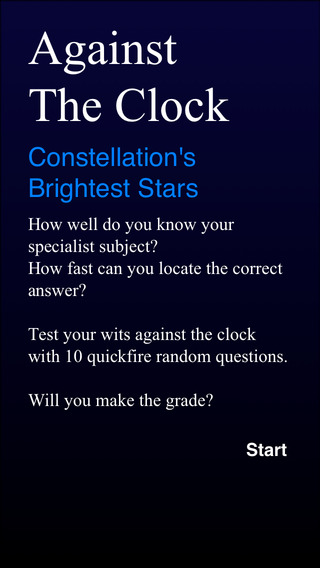 【免費遊戲App】Against The Clock - Constellation's Brightest Stars-APP點子