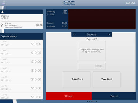 Bank of Franklin County Mobile App for iPad screenshot 3