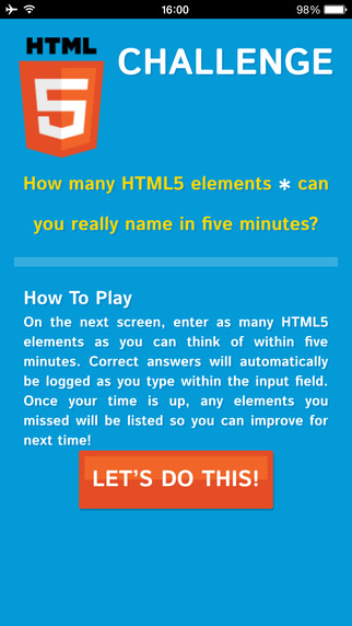 HTML5 Challenge