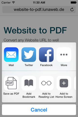 Website to PDF - Save any Website as PDF screenshot 3