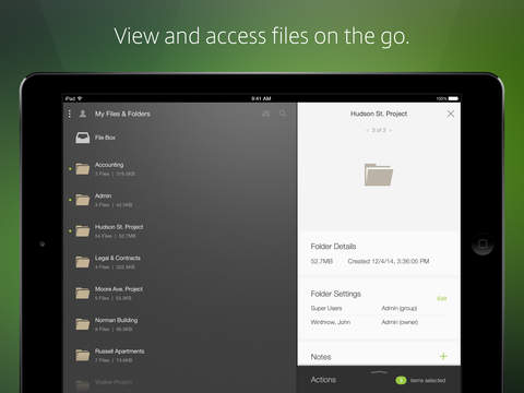 Citrix ShareFile for iPad: Send Files File Transfer Sharing