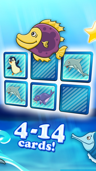 【免費遊戲App】Memo pairs puzzle ocean animals for toddlers deluxe-APP點子