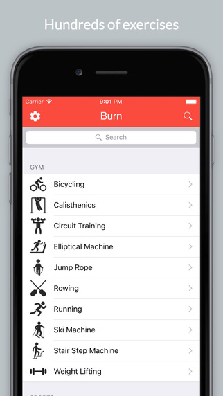 Burn - Calories Burned Calculator with 100+ Exercises and Activities