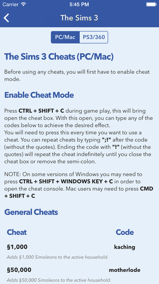 【免費書籍App】Cheats for The Sims-APP點子