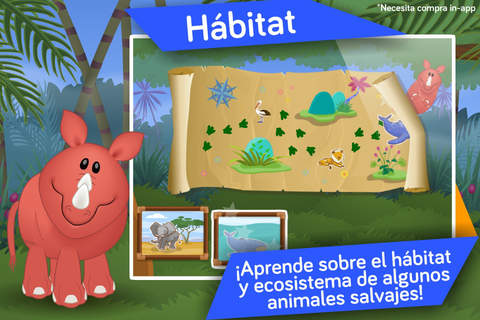 ¡Los animales salvajes! Juego educativo de ciencias para niños pequeños en kinder y preescolar por Aprendes Con screenshot 3