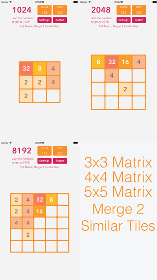 【免費遊戲App】2048 PRO with Extra Challenges - 3x3, 4x4, 5x5, Merge 2 Tiles, Merge 3 Tiles, Merge Fibonacci Tiles-APP點子