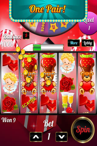 $$$ Valentine's Day Romance Wizard of Fun Casino - Macau Slots, Blitz Blackjack, Myvegas Bingo & Video Poker Games Free screenshot 2