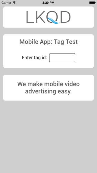 LKQD Tag Testing App
