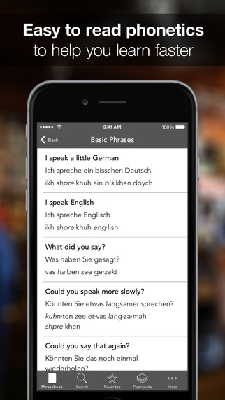 【免費旅遊App】SpeakEasy German ~ Offline Phrasebook and Flashcards with Native Speaker Voice and Phonetics-APP點子