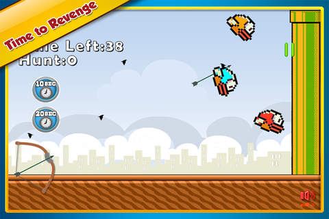 Flappy Revenge archer shooting : Ugly bird Hunting by bow and arrow screenshot 2
