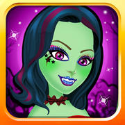 A Monster Make-up Girl Dress up Salon - Style me on a little spooky holiday night makeover fashion party for kids mobile app icon