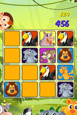 2048 Animal In The Zoo  : “ Math Adventure On Planet World Puzzle Edition ” screenshot 2