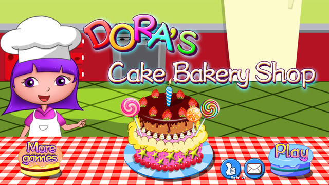 Dora's birthday cake bakery shop - free sweetie kids games age 2+