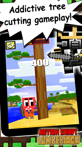 【免費遊戲App】Action Craft Lumberjack - Mini Mine Game Timberman Edition-APP點子