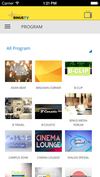 【免費娛樂App】Binus TV-APP點子