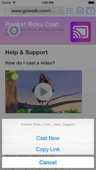 Roku Rocket Video Cast: Best Browser to watch and stream movies to your TV