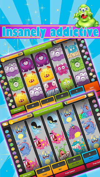 A Monsters Slot Machine – FREE casino games for kids no deposit