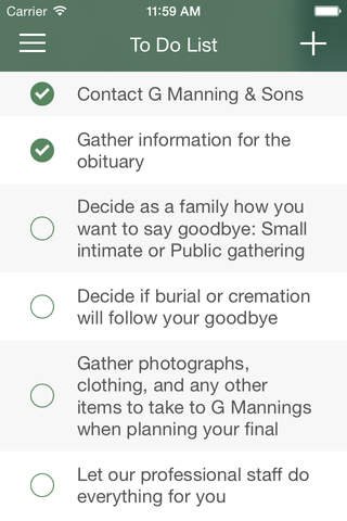 G Mannings Funerals screenshot 3