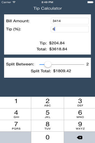 Tip Calculator % For Apple Watch - Includes Bill Splitter screenshot 3