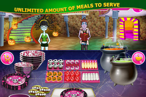 Creepy Monster Cafeteria: High-School Food Court Fever FREE screenshot 4