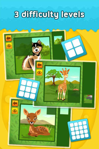 Jungle and Rainforest Animals 2: puzzle game for little girls, boys and preschool kids - Free screenshot 2