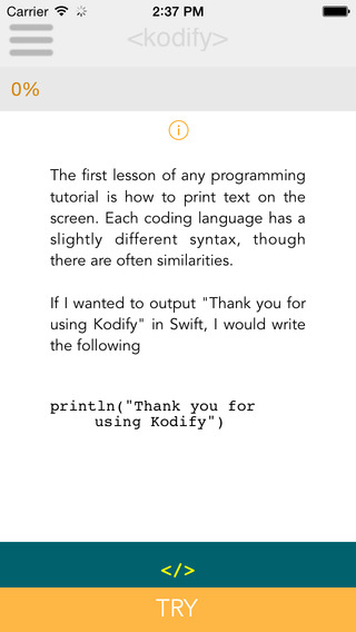 【免費教育App】Kodify: A swift and easy way to learn the new programming language on the go-APP點子